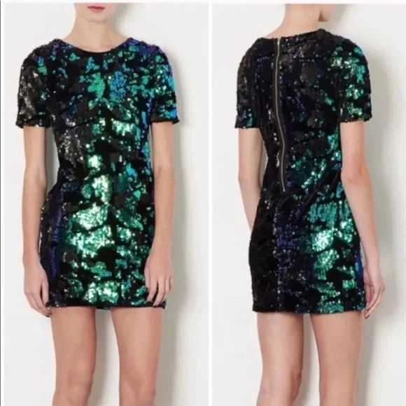 Topshop green velvet hot sale dress
